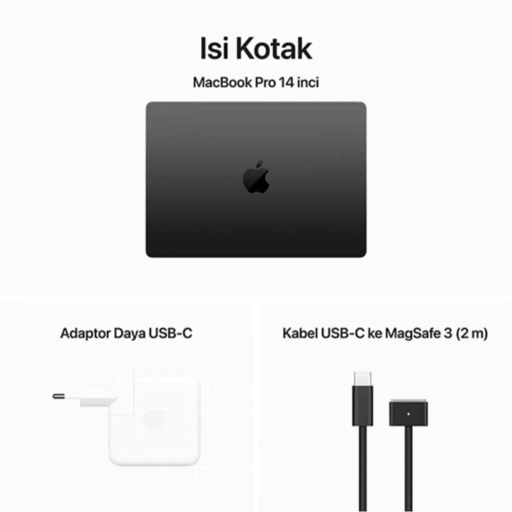 MacBook M3 pro apple 14-inch 18/1TB (memory 18gb ,SSD 1 terabyte) barang new/baru/segel