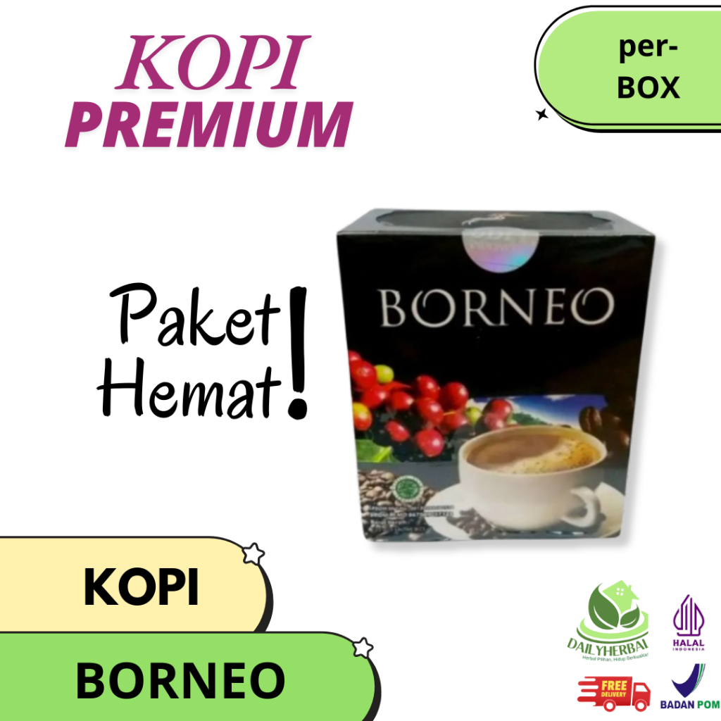 PAKET HEMAT KOPI BORNEO | Kopi Borneo Premium Blend Coffee Serbuk Rasa Kopi Karamel ORIGINAL
