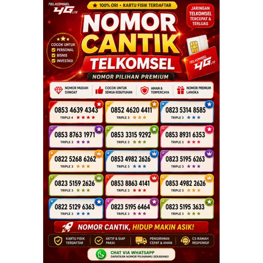 NOMOR CANTIK TELKOMSEL ABAB