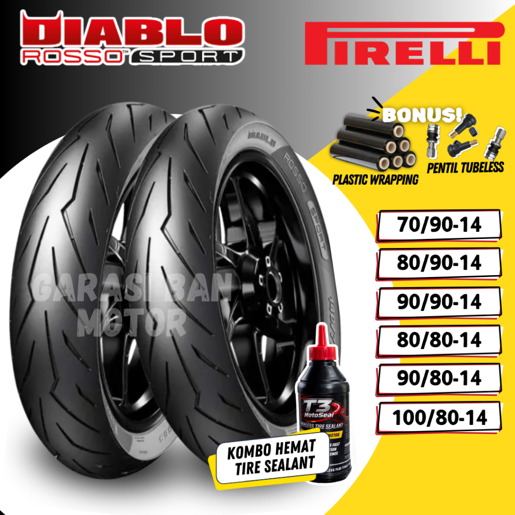 (READY STOCK COD) BAN PIRELLI DRS RING 14 / BAN PIRELLI MEDIUM COMPOUND DRSPORT / BAN TUBELESS PIREL