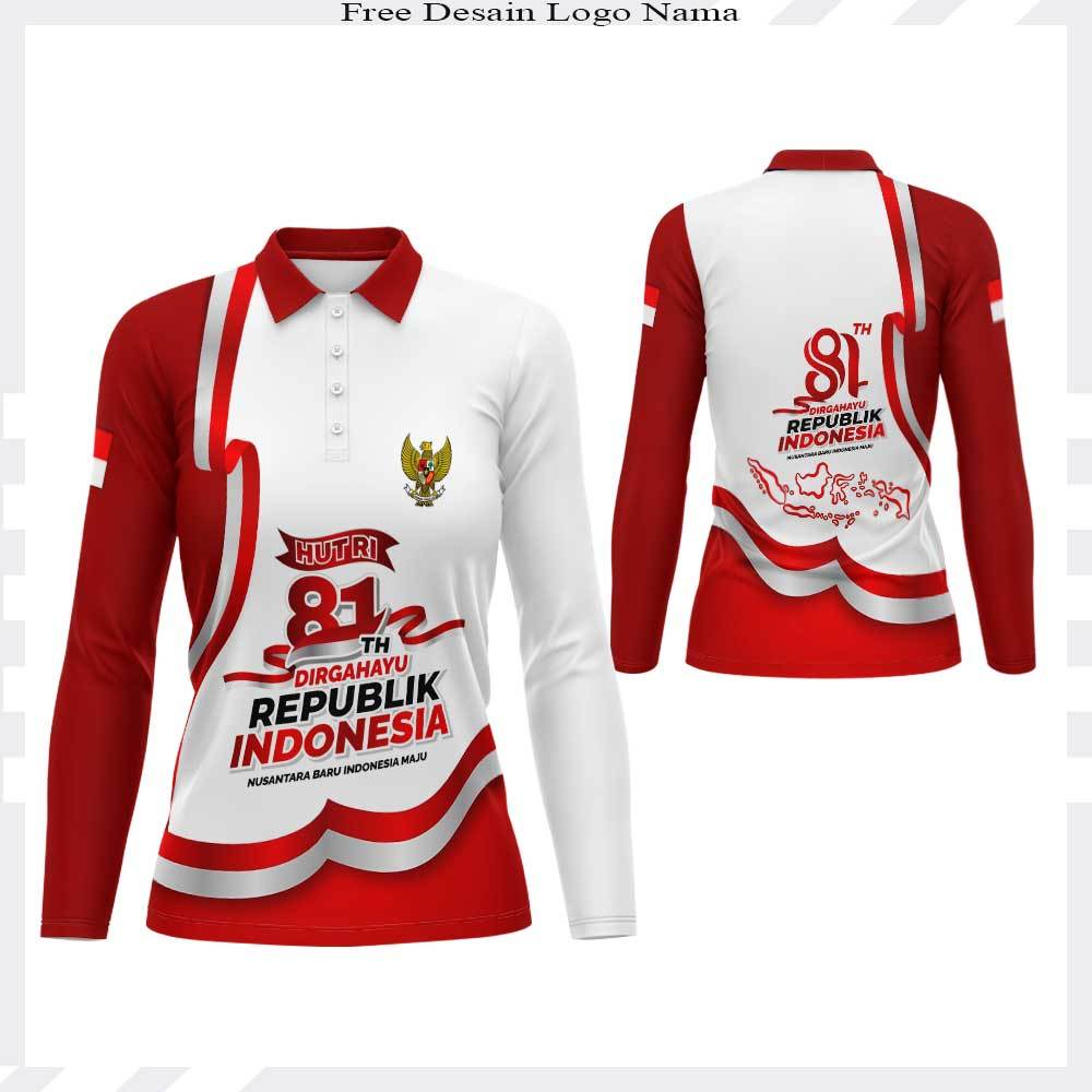 Baju 17 Agustus HUT RI-81 Jersey Tunik 17 Agustus Fullprint Baju 17 Agustus Kemerdekaan Indonesia
