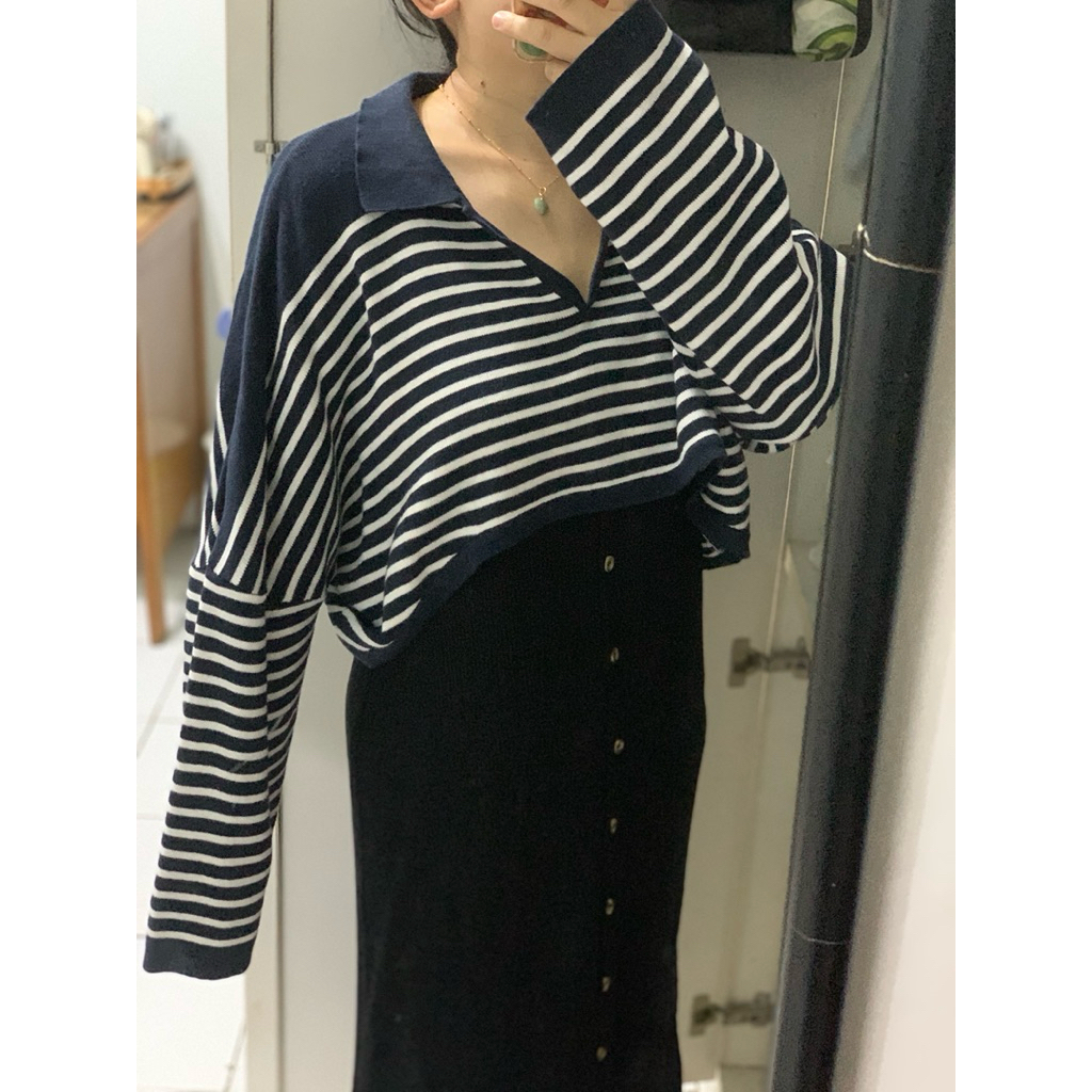 Preloved Josephine Anni - Oversized Crop Sweater