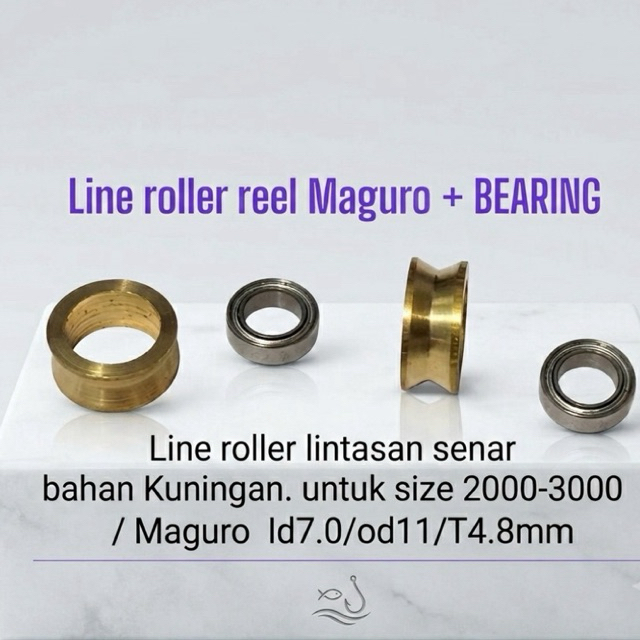 Line Roller MAGURO / Roller Gold lintasan tali senar reel pancing + Bearing