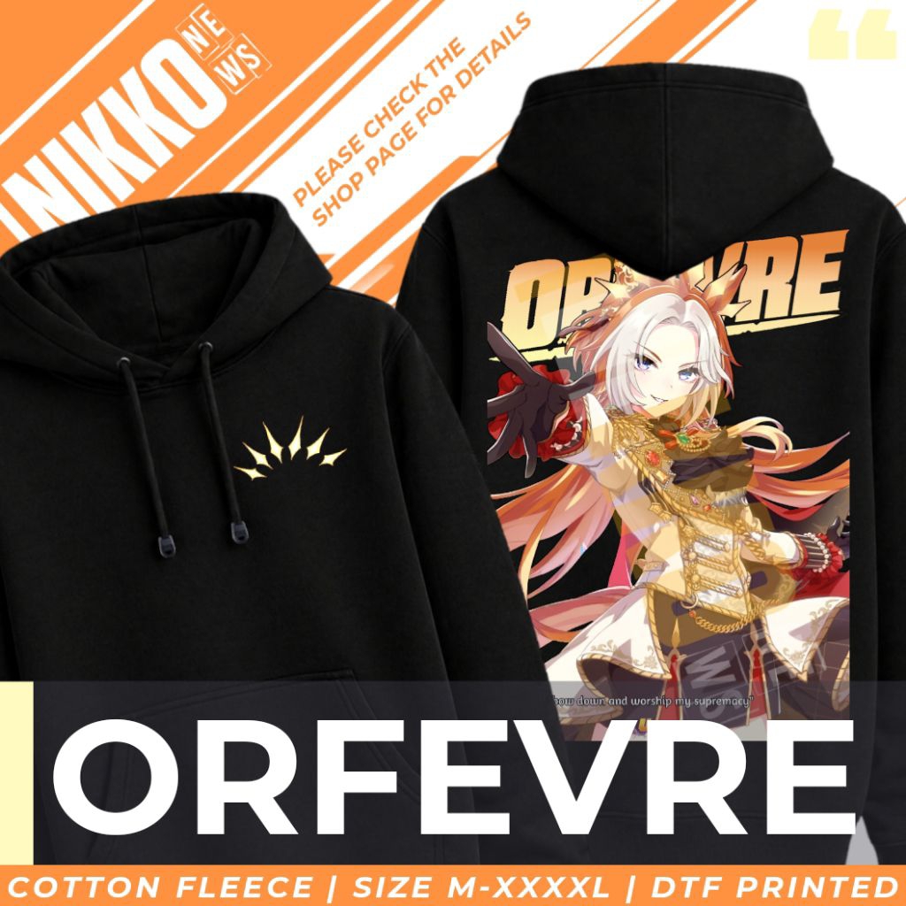 NIKKO NEWS Hoodie Jumper/T-Shirt Orfevre - Hoodie/Kaos Anime/Game Uma Musume: Pretty Derby