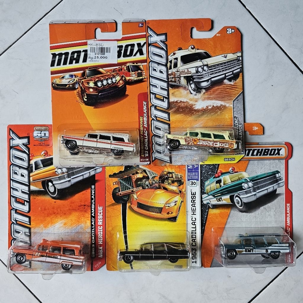 matchbox 1963 cadillac hearse ambulance