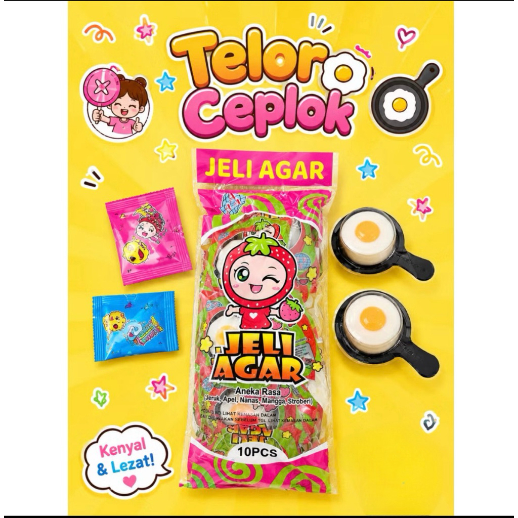 10 PCS JELLY AGAR KEMASAN jelly telur