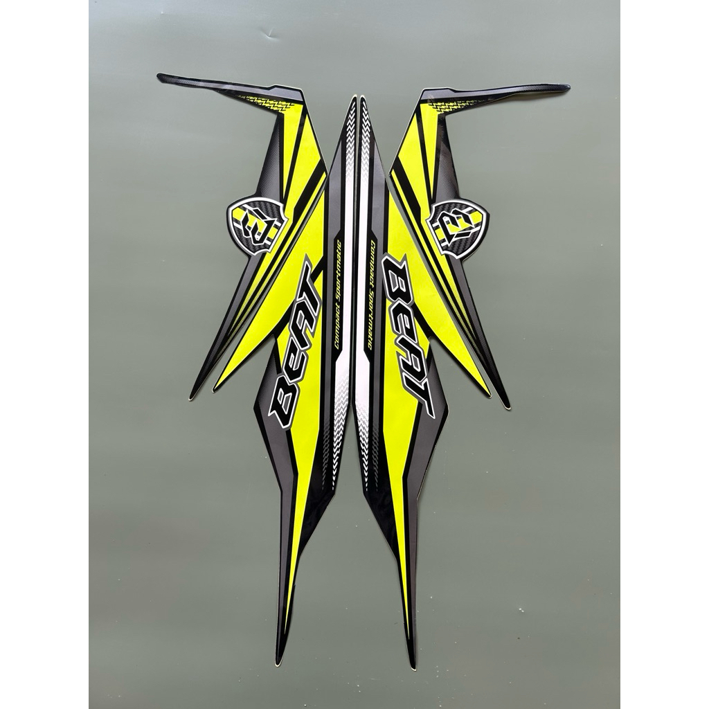 STRIPING STIKER BEAT FI ESP 2019 HITAM HIJAU