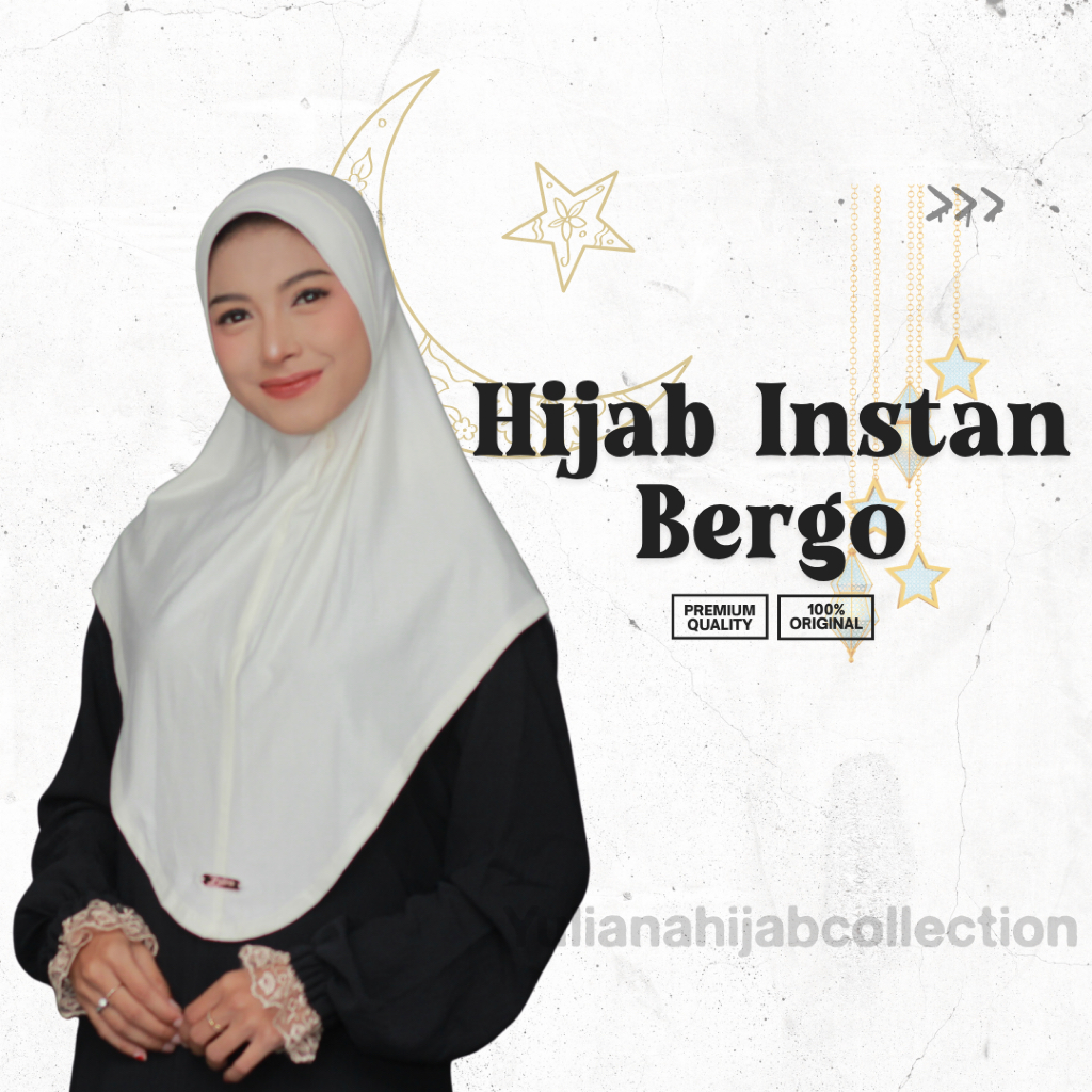 Hijab Bergo instans | Bergo Rayon Spandex Premium| kerudung wanita Bergo Hijab