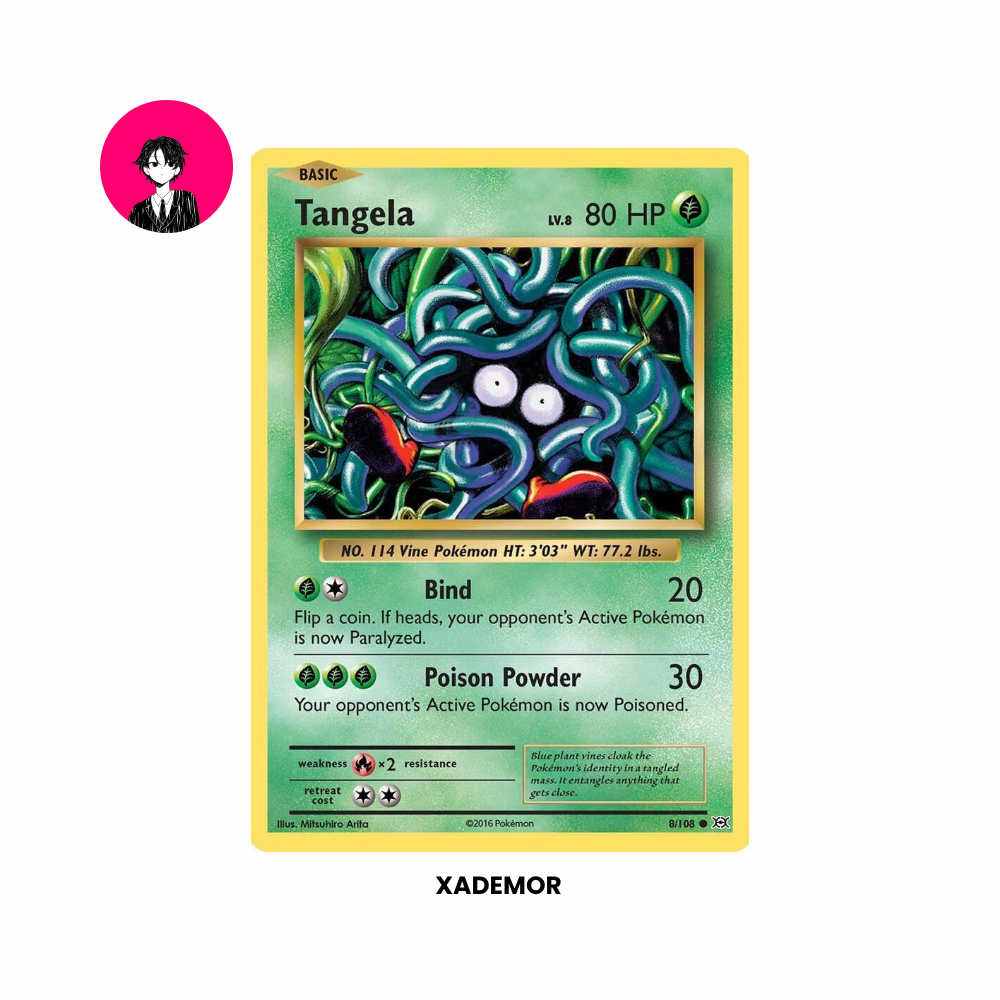 Pokemon Card Tangela 8/108 Common - Pokemon Evolutions