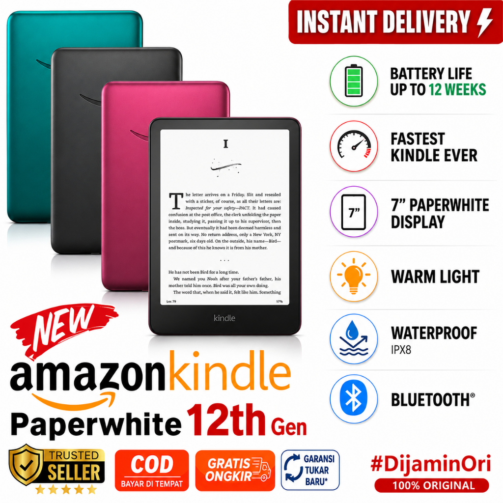 Amazon Kindle Paperwhite e-reader Gen 12 16GB / 32GB Signature Edition e-book PDF Gen12 2024