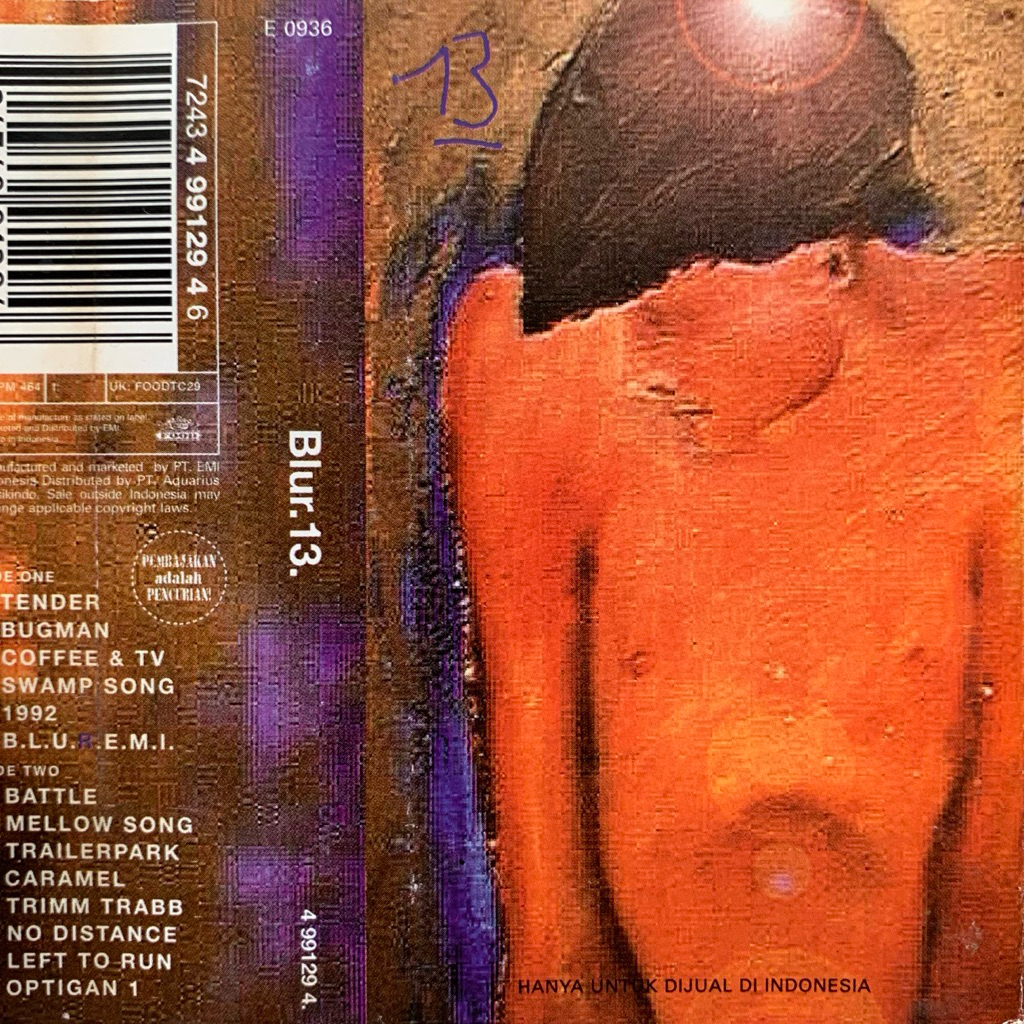 Kaset Pita Blur - 13 (1999 EMI Records Ltd.)