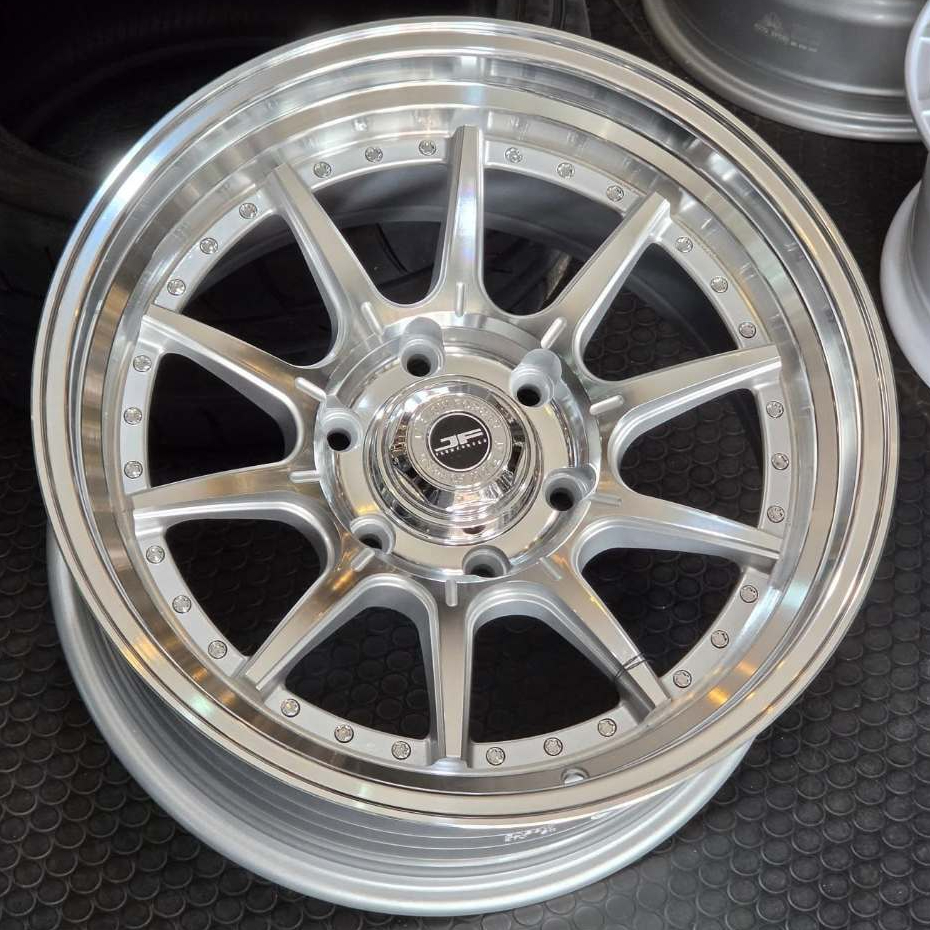 Velg Mobil JF Zest Flow Forged Ring 18 Lebar 9 ET 0 PCD 6x139 Silver Full Polish Bahan Alloy R18