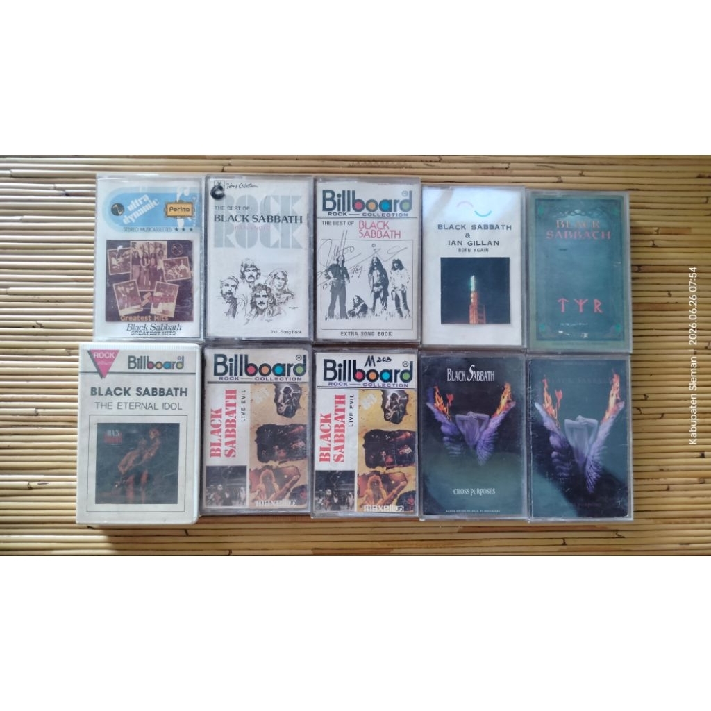 kaset Black Sabbath Ozzy Osbourne Dio Iron maiden