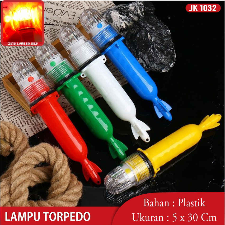 LAMPU SINYAL IKAN NELAYAN TORPEDO LAMPU KEDIP OTOMATIS ANTI AIR