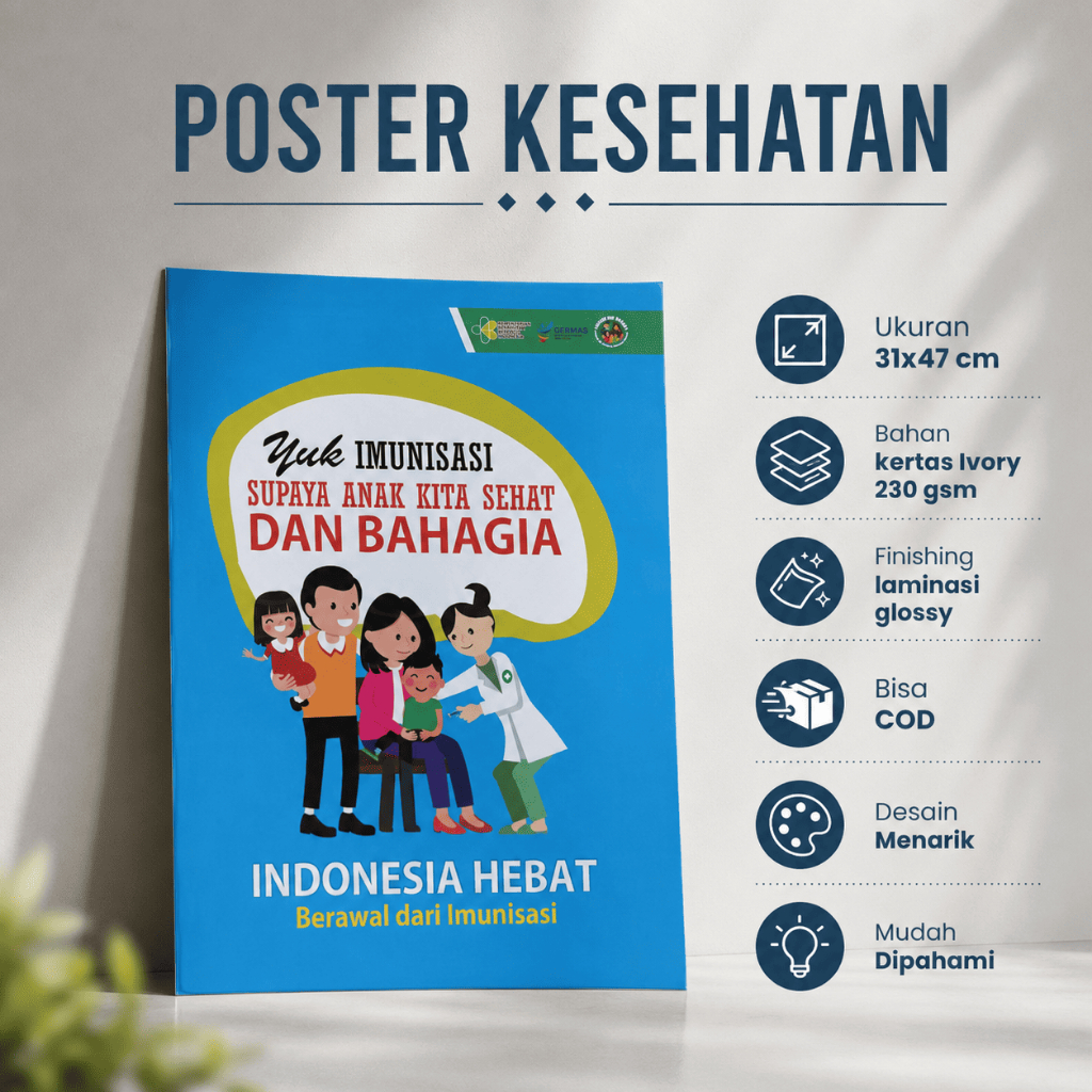 Poster Jadwal Imunisasi - Imunisasi - Balita - Imunitas - Vaksin