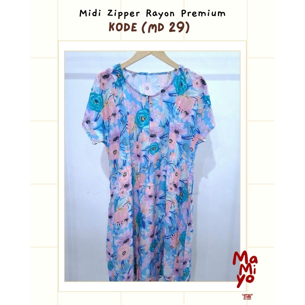 Daster Midi Zipper | Daster Midi | Daster Rayon Premium | Daster Rayon | Daster Midi Rayon