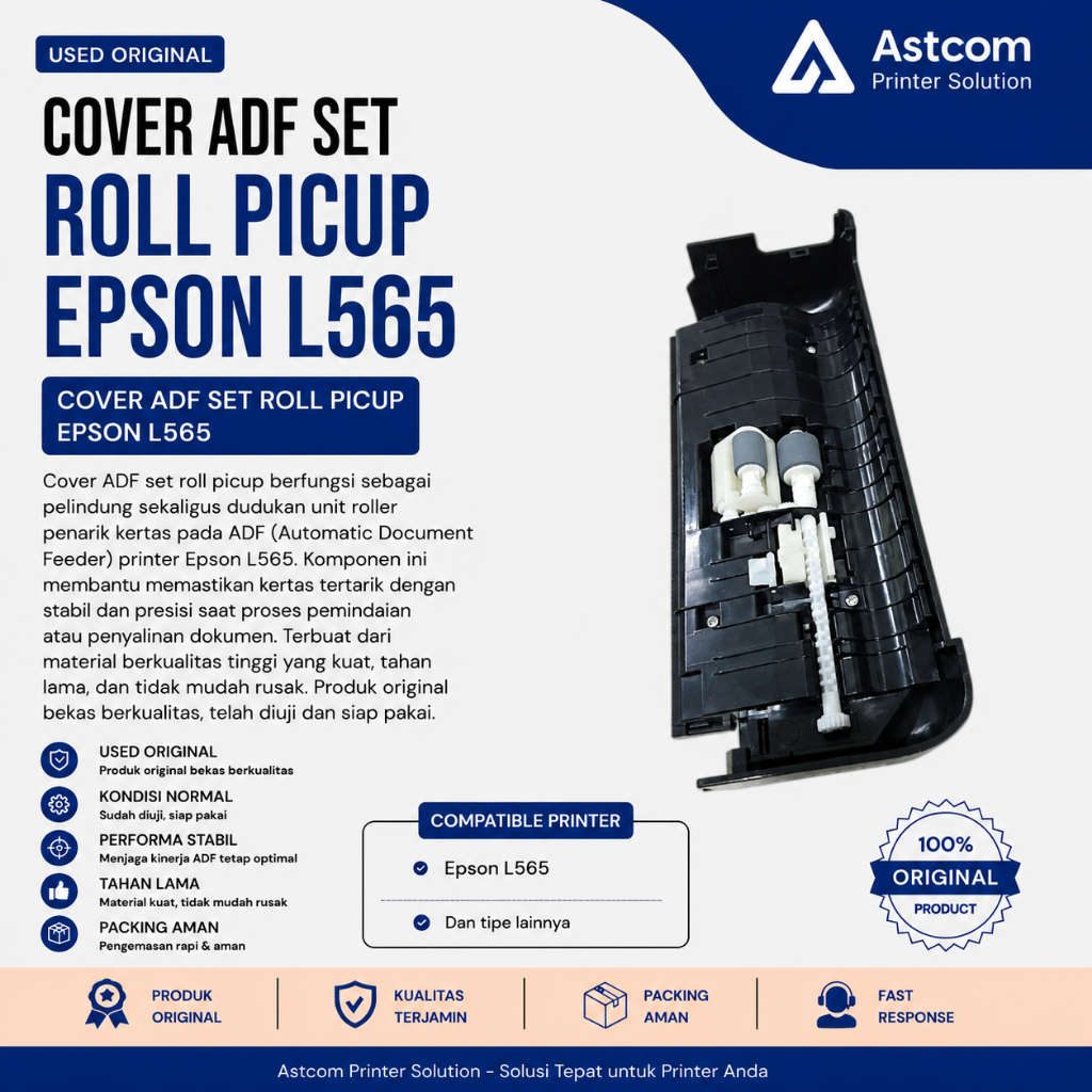 Cover ADF Roll Pickup Epson L565 Original Bekas | Tutup ADF Epson L565