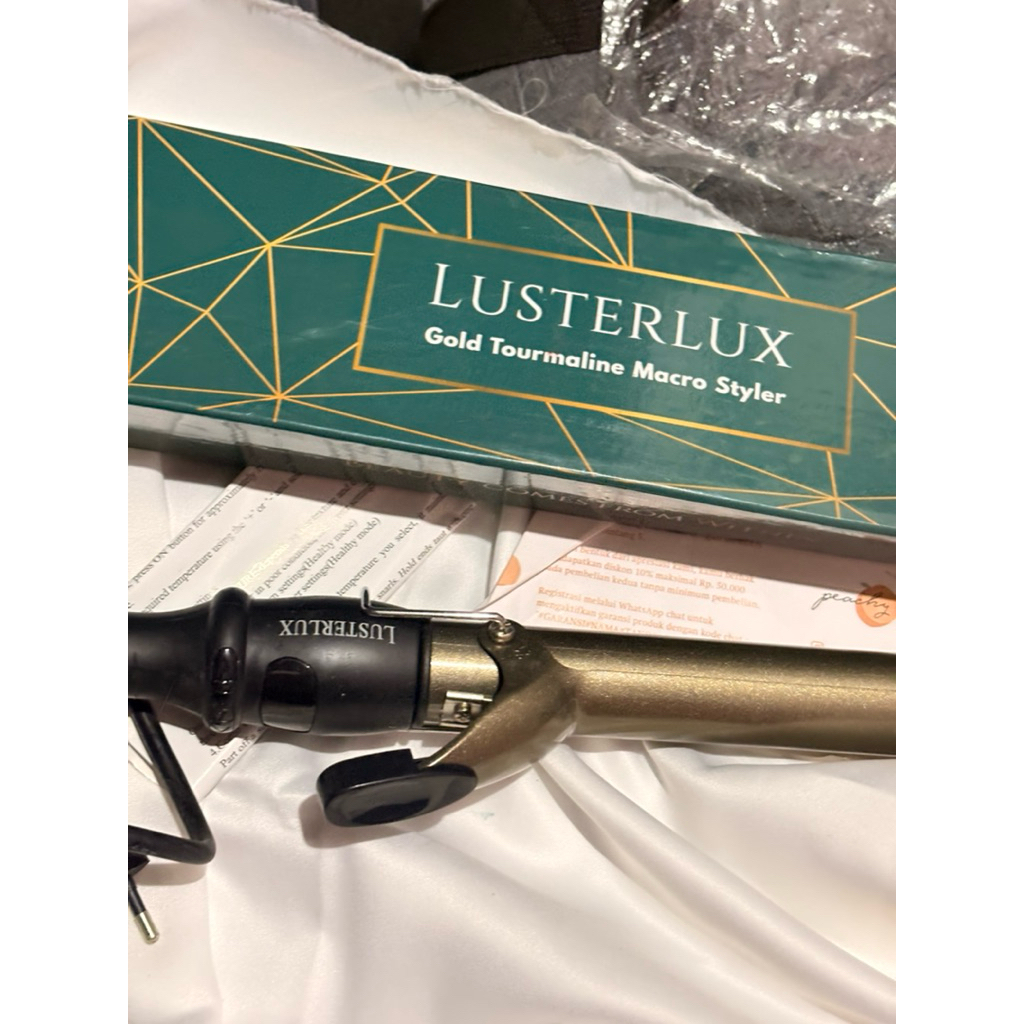 LUSTERLUX CATOKAN RAMBUT CURLY 28mm BEKAS GOLD TOURMALINE