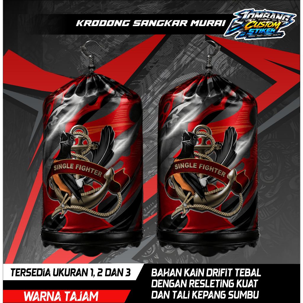 Krodong Krojong Sangkar Burung Murai, Sangkar Bulat Custom, Printing, High Quality, COD