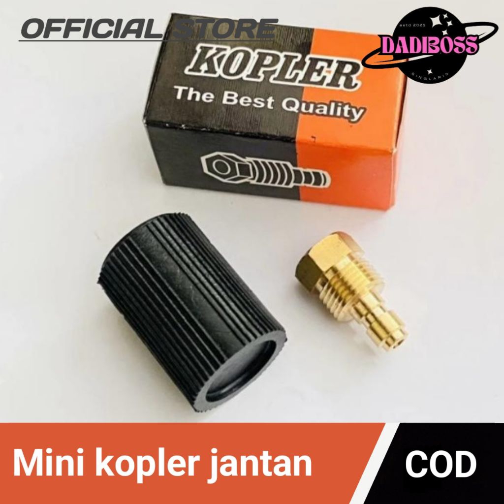 Mini kopler jantan tutup OD25