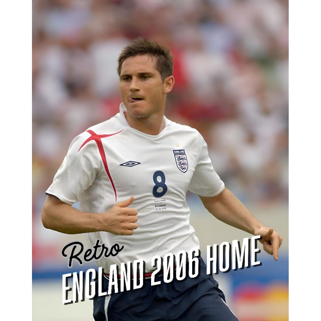 JERSEY RETRO ENGLAND 2006 HOME WORLD CUP 2006 ROONEY GERRARD BECKHAM