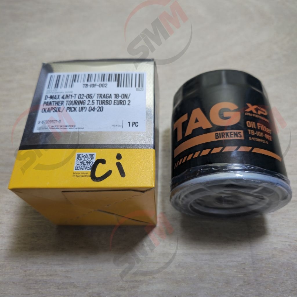 TAG Filter Oli Isuzu D-MAX 02-06 Panther Touring 2.5 TURBO EURO 2 KAPSUL  Traga 18-ON TB-IOF-002