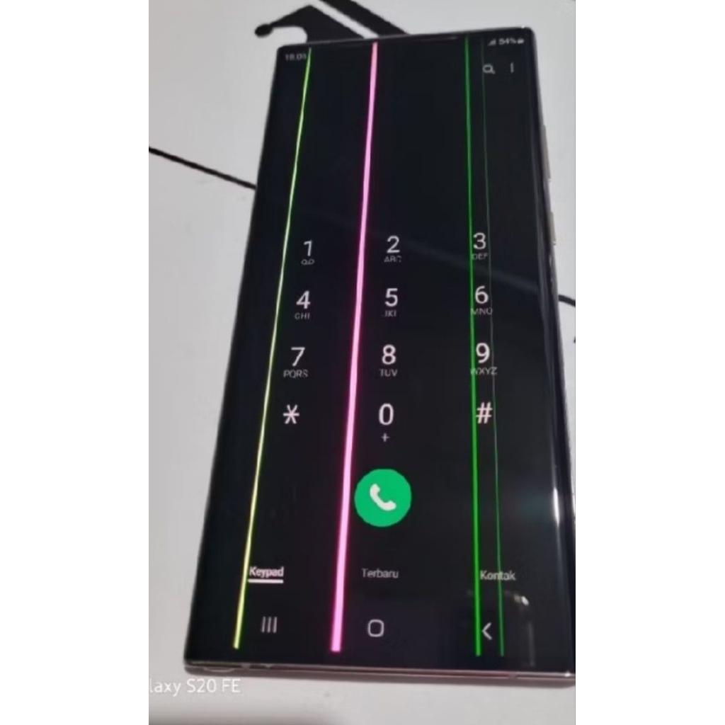 lcd note 20 ultra + batre dan frame minus line