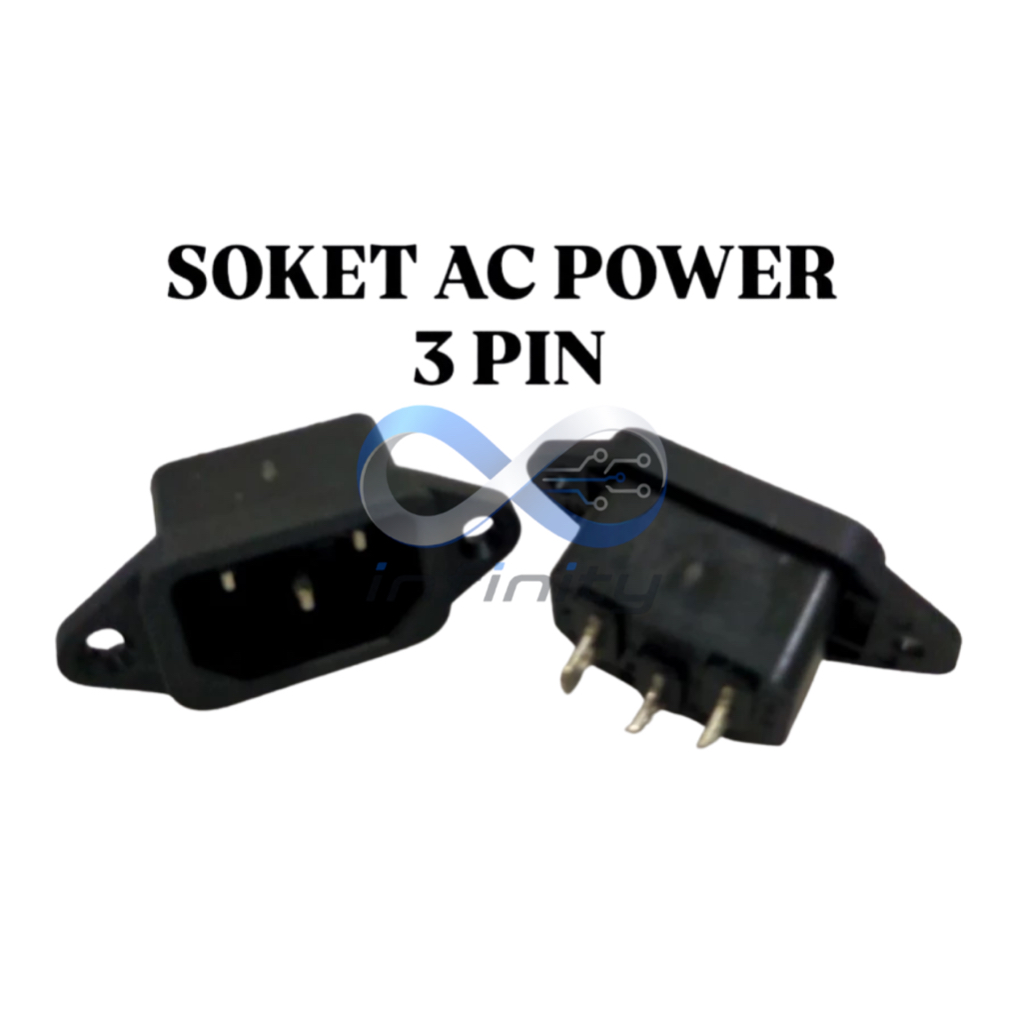 Soket AC Power 3 Pin Soket AC Komputer