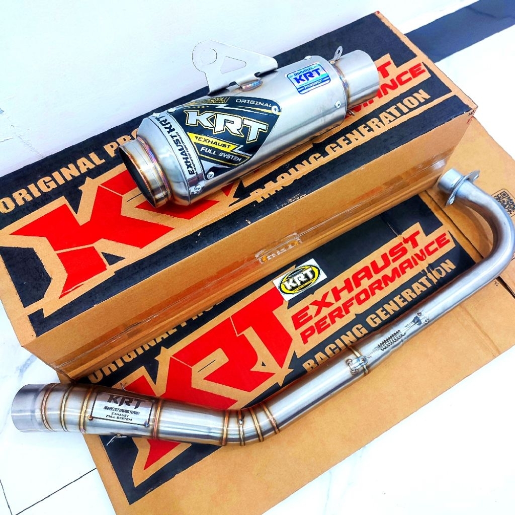 Knalpot Racing Kolong Original KRT Exhaust K1 Titan Jupiter Vega Smash Supra Kharisma Astrea Shogun 