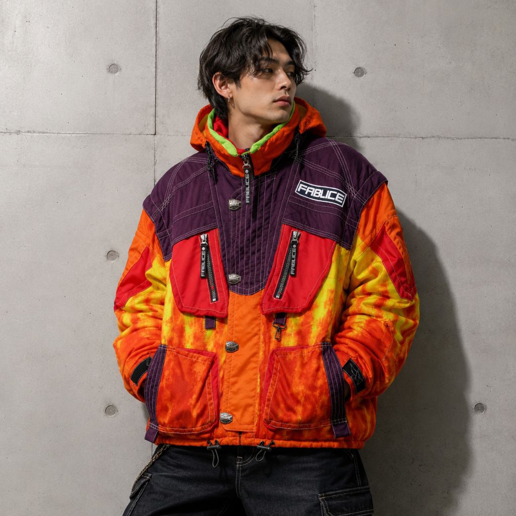 Jaket FABLICE Snowboard vintage thinsulate 3M hidden hoodie size L