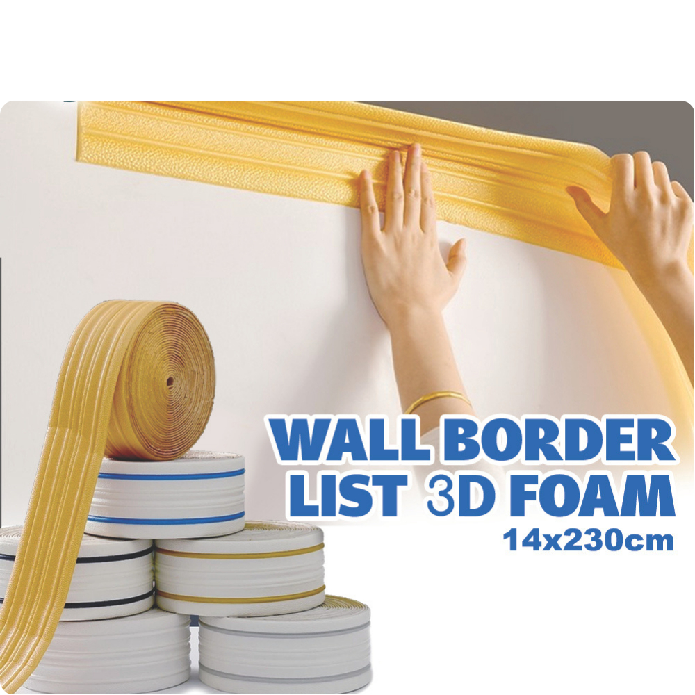 List Border Foam 3D 14 X 230 cm Premium Tebal Hiasan Dinding Minimalis Marmer Camouflage