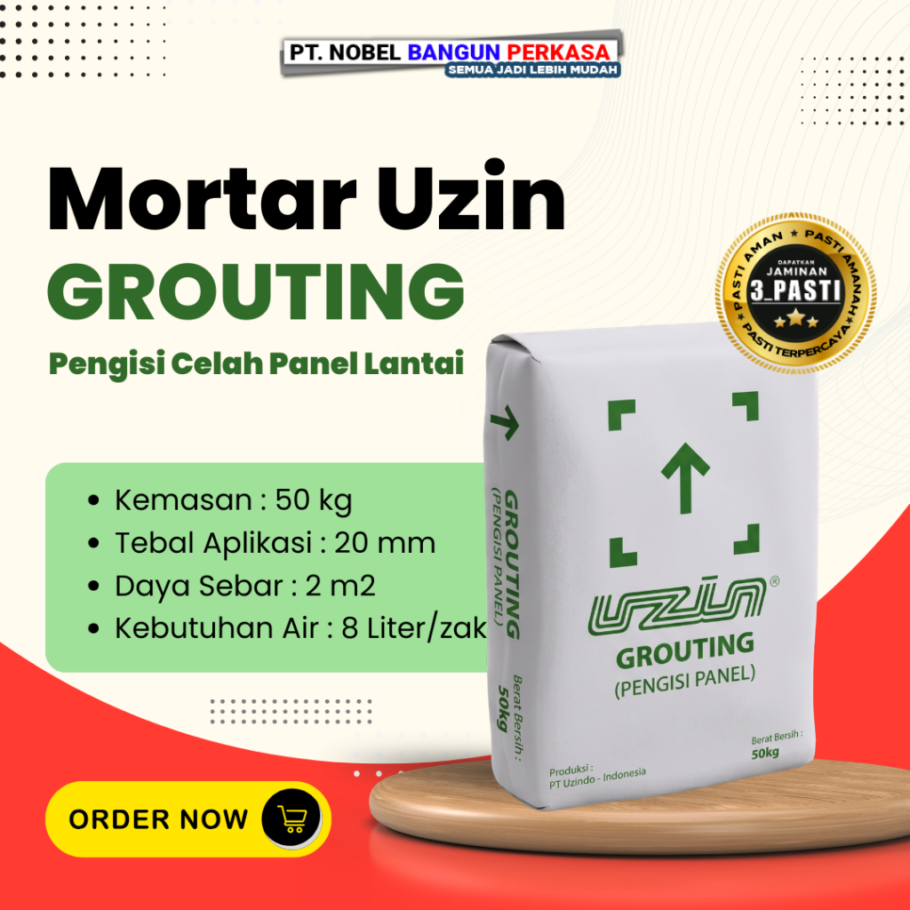 Semen Mortar Grouting UZIN 50 Kg Jogja Pengisi Celah Panel Lantai - Sleman Bantul Yogyakarta