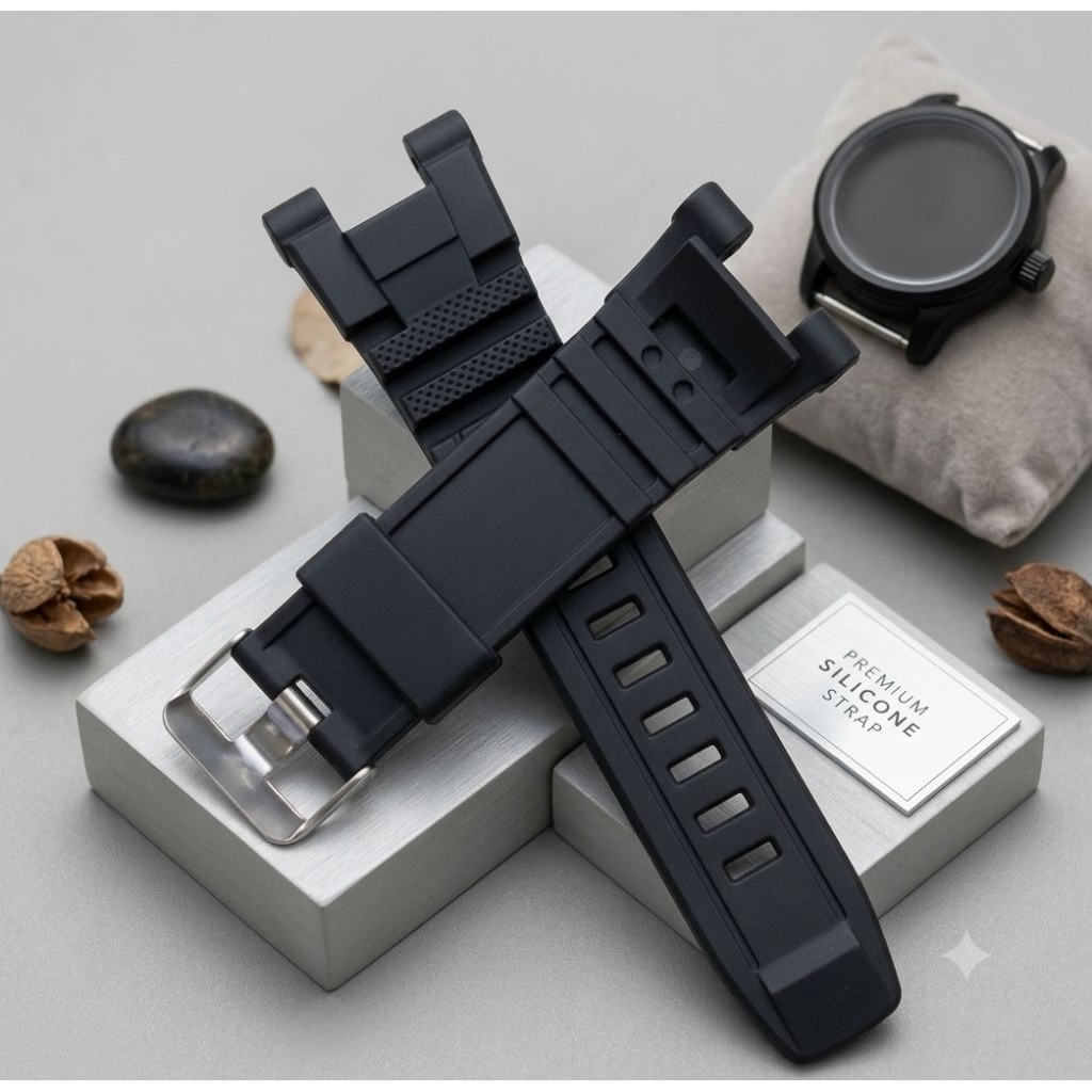 Strap Tali Jam Tangan Karet Hitam Smael 8027