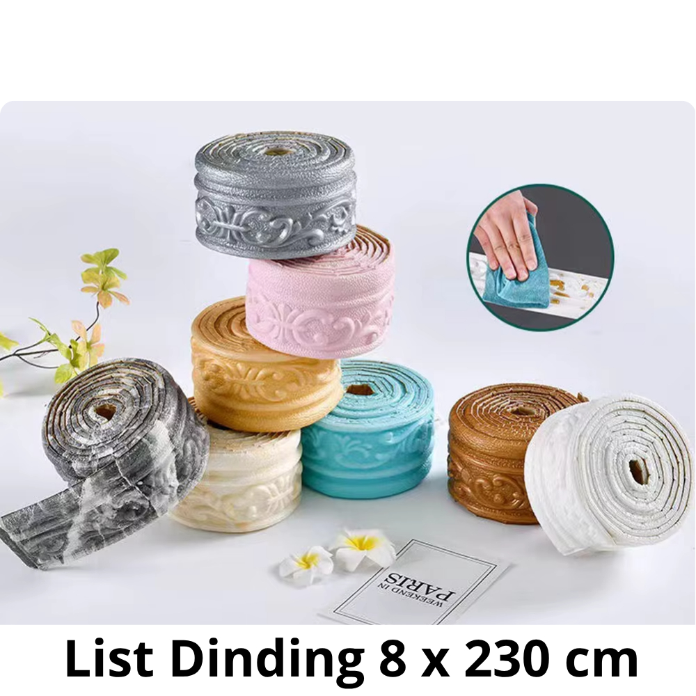 List Border Foam 3D 8 X 230 Cm Premium Tebal Hiasan Dinding Minimalis Marmer Camouflage