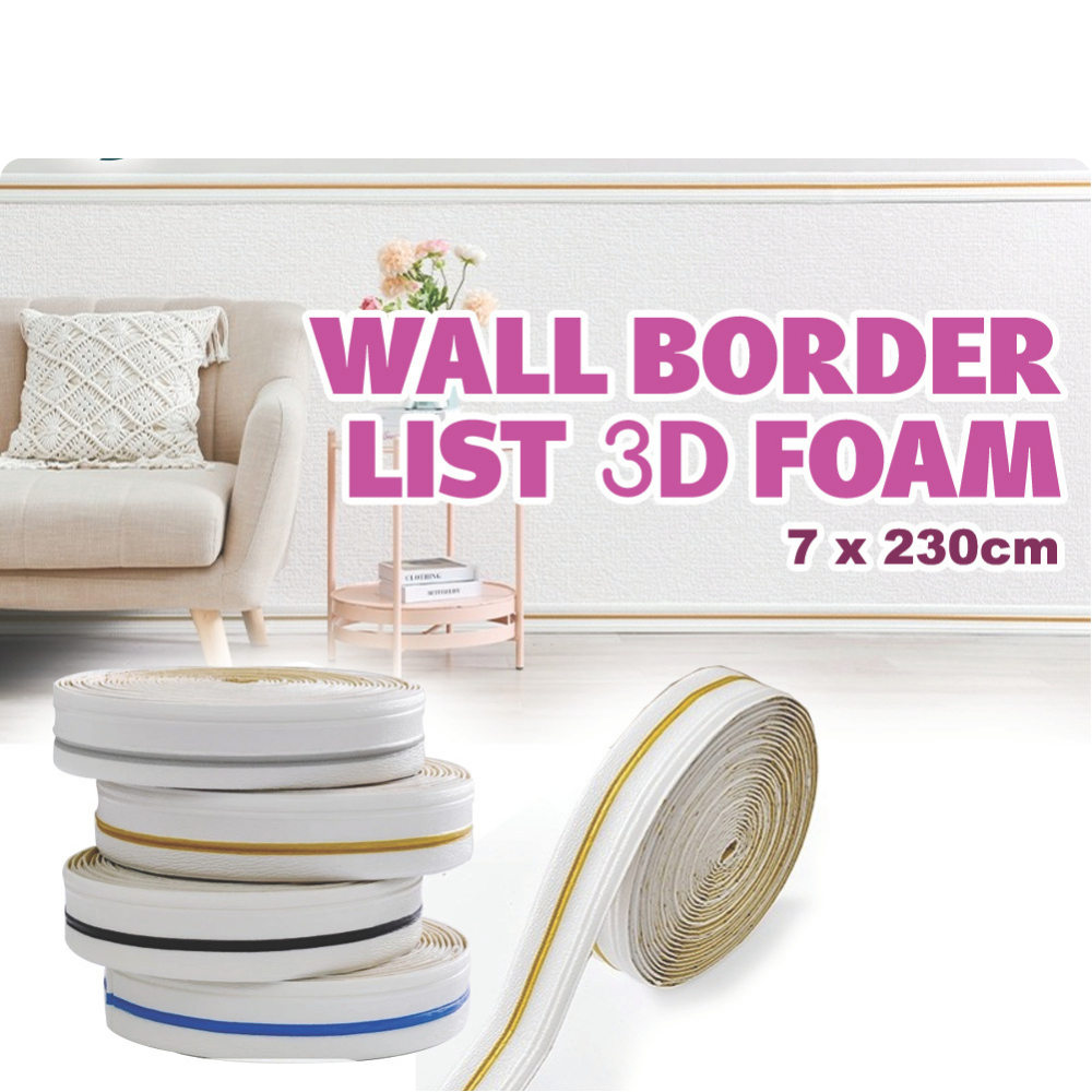 List Border Foam 3D 7 X 230 Cm Premium Tebal Hiasan Dinding Minimalis Marmer Camouflage