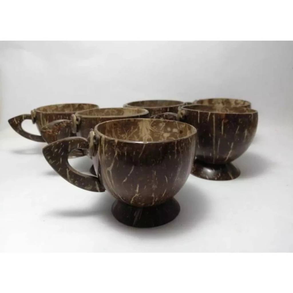 Gelas Batok kelapa cangkir kopi/teh jadul unik etnik natural alami tempurung kelapa