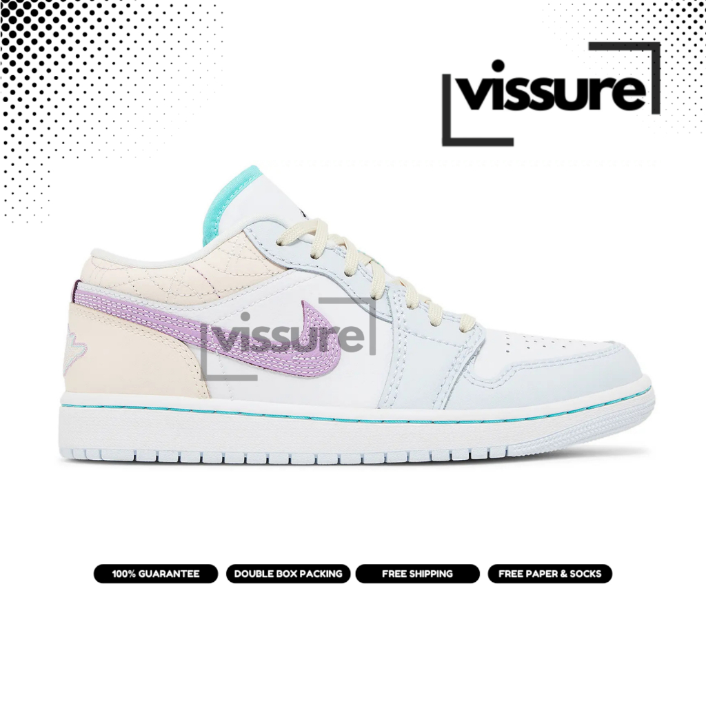 Sneakers Women's AJ1 Low Sky Purple 100% Bnib