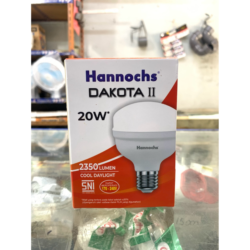 Bola Lampu LED Hannochs 20watt Bohlam Dakota 20w Cahaya Putih