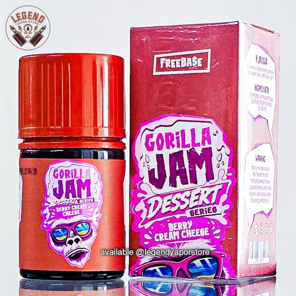 FREEBASE - LIQUID GORILLA JAM Berry Cream Cheese 60ML 3MG 6MG AUTHENTIC
