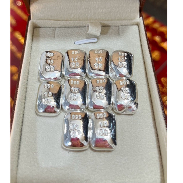 Perak murni asli batangan 99,9% 10gr