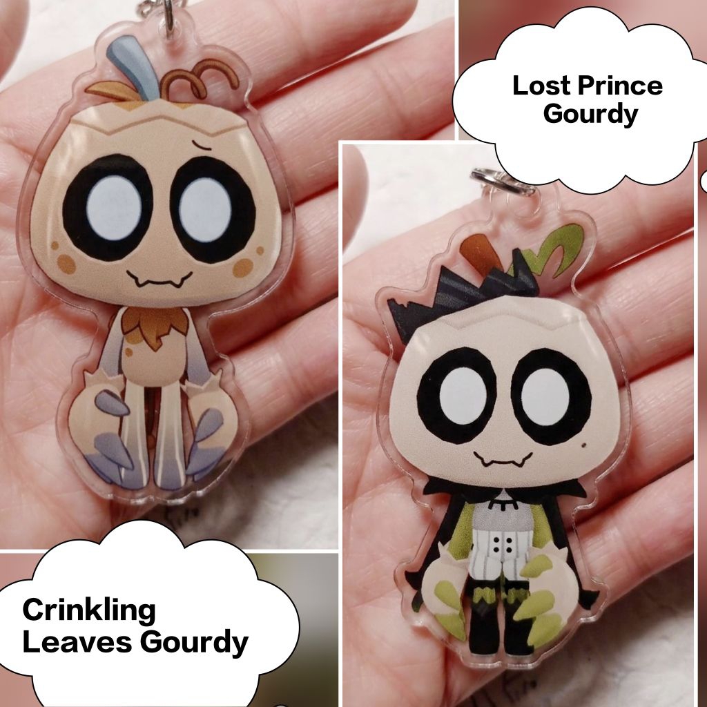 Ganci GOURDY Crinkling Leaves Lost Prince Dandy's World keychain gantungan kunci Gourdy