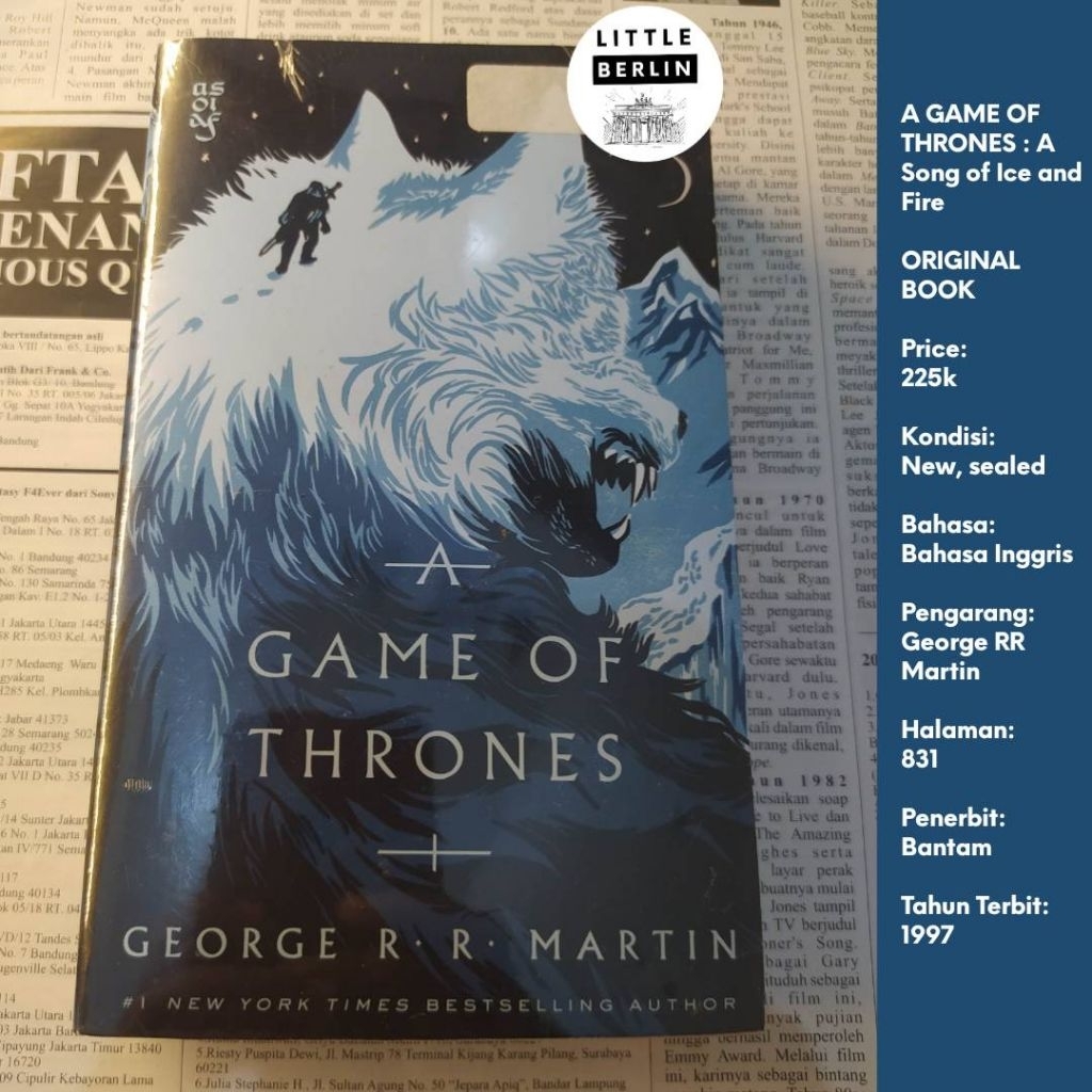 ORIGINAL Novel A GAME OF THRONES A Song of Ice and Fire (Mass Market Paperback) Bahasa Inggris Banta