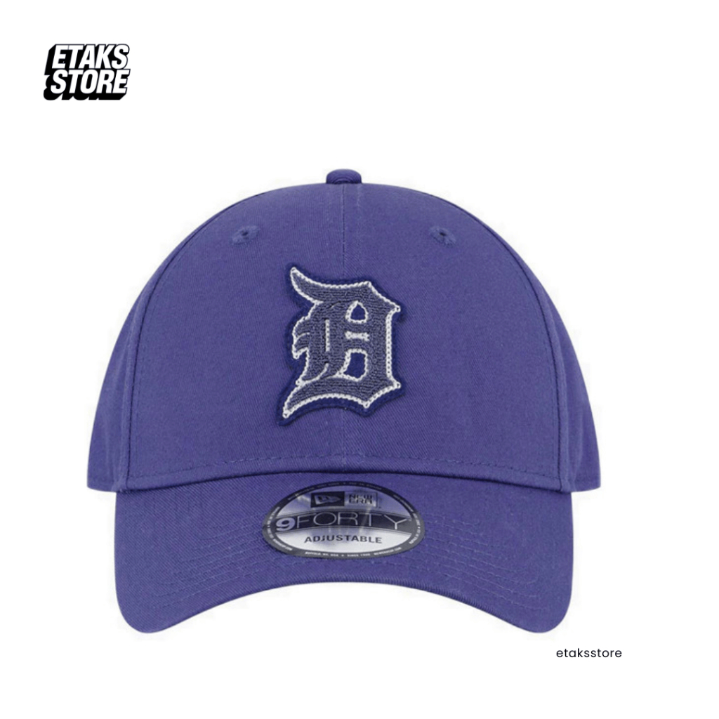 Topi New Era 940 MLB Chainstitch Detroit Tigers Purple Ink | Baseball Hat Cap | Curved Snapback Stra