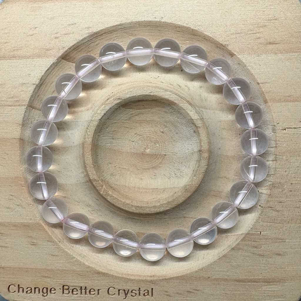 Gelang Batu Alam Natural Star Rose Quartz HQ