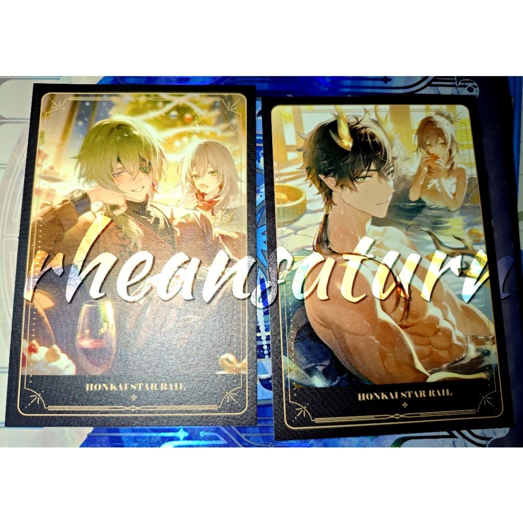 Fanmerch hsr postcard Dan Heng Anaxa with Stelle