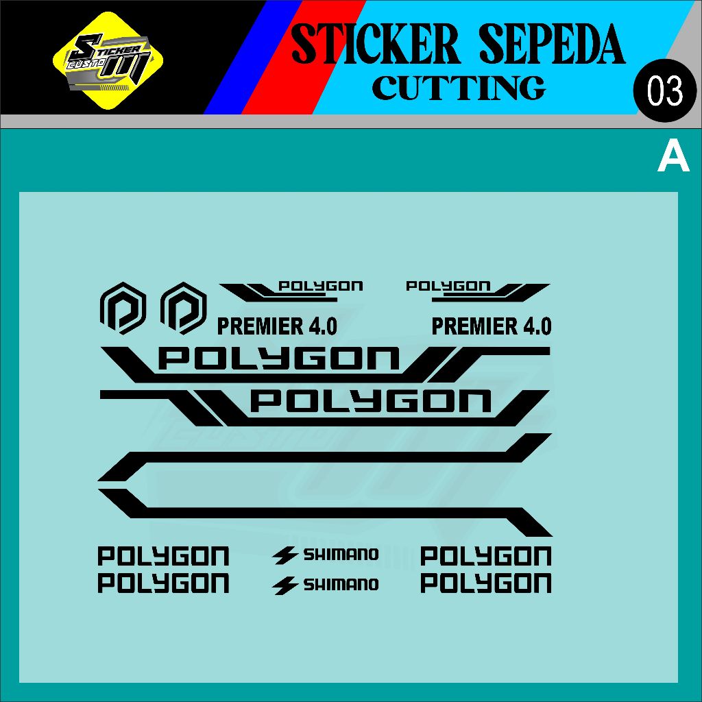 STICKER SEPEDA POLYGON Accesories sticker cutting seoeda dsgn 03