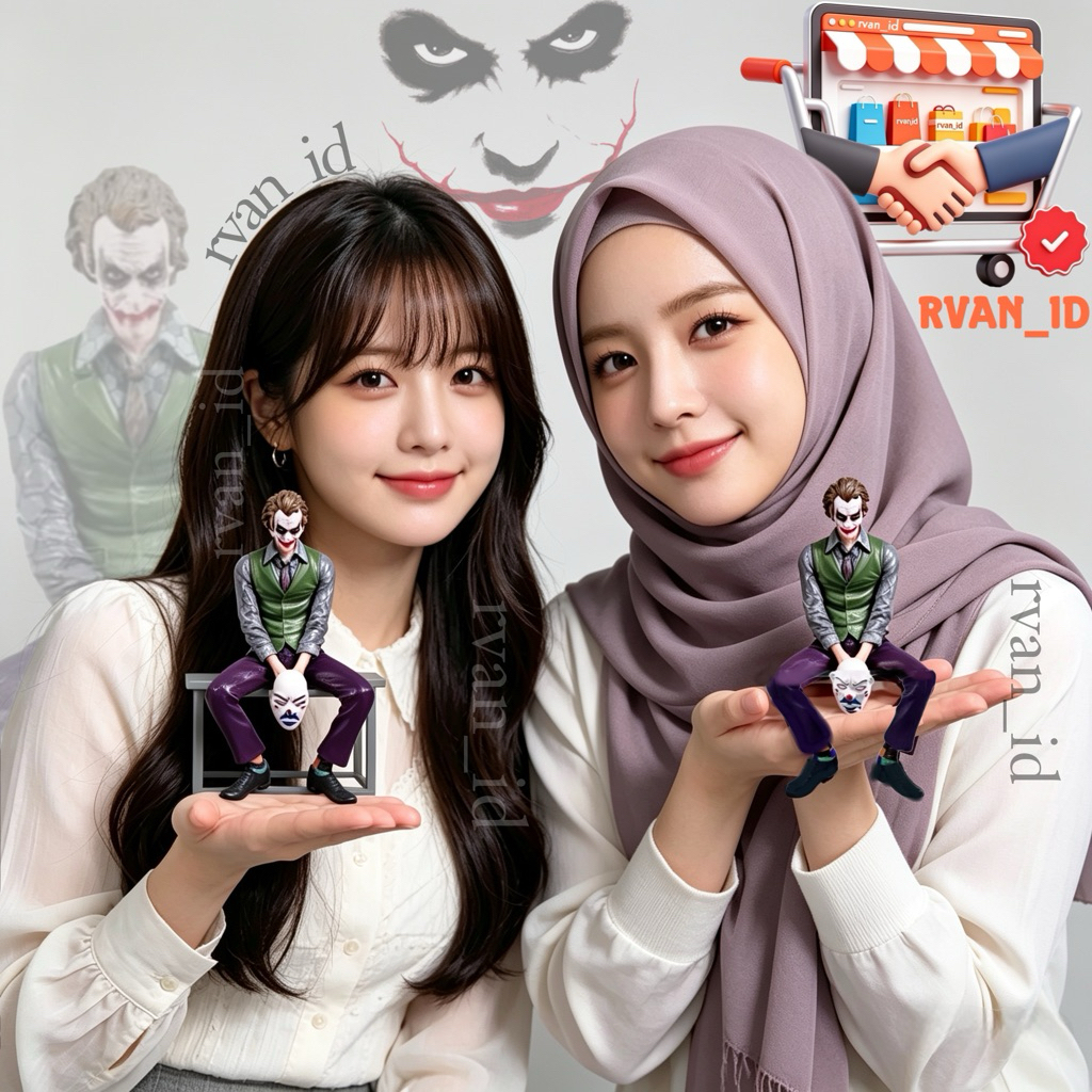 Action Figure Joker - Figure Manga Batman - Figure Joker duduk