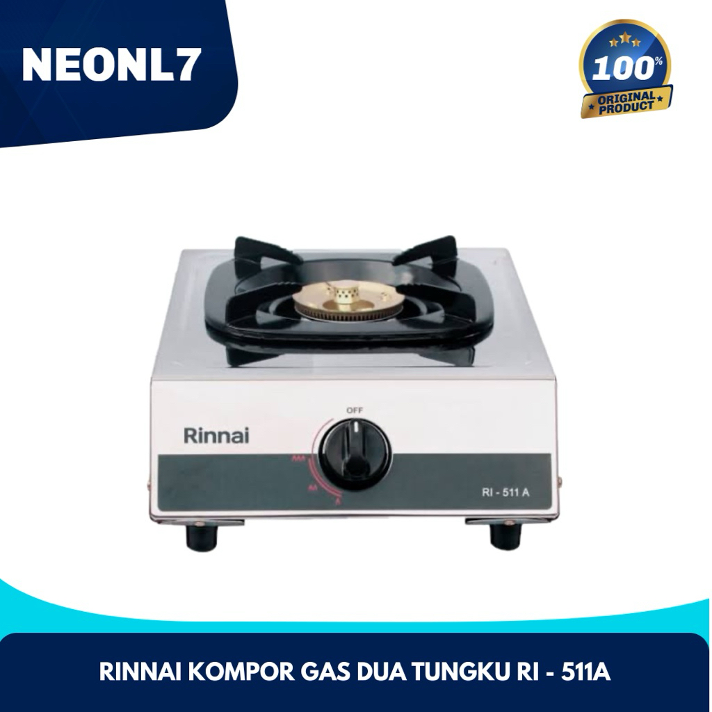 Rinnai Kompor Gas RI 511 A / Kompor Gas Rinnai 1 Tungku RI-511A