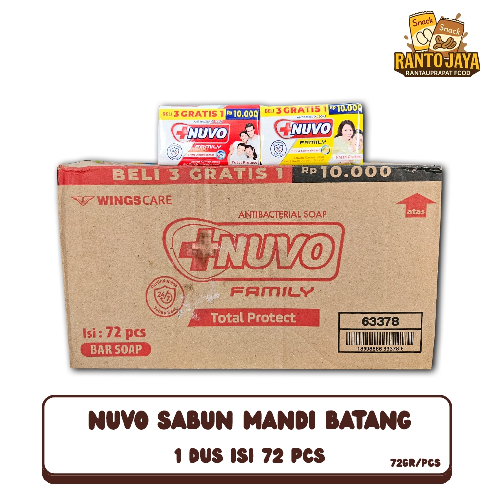 1 Dus NUVO Sabun Batang 72gr