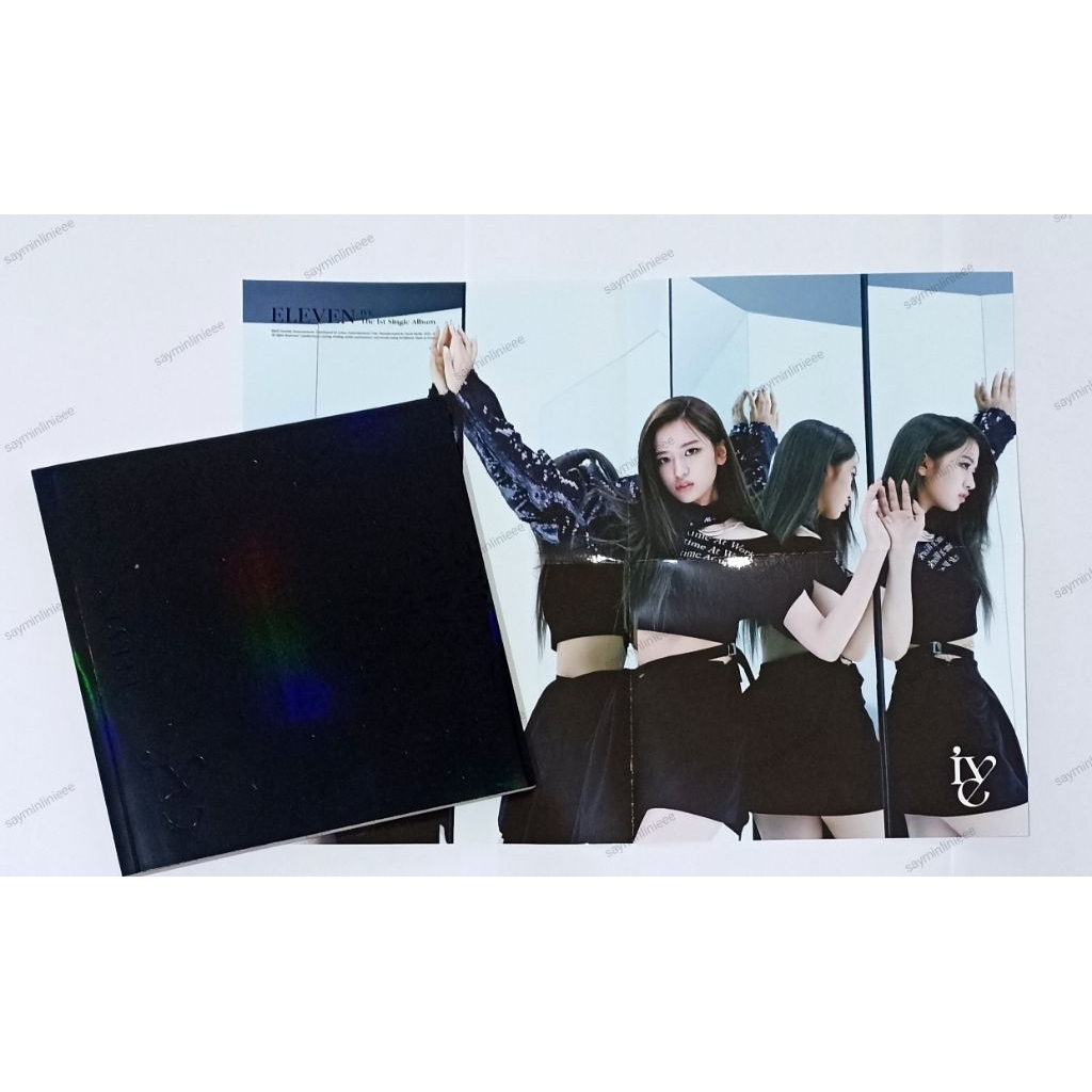 Readystock official debut album only IVE ELEVEN ver 1 unsealed photobook pb poster folded yujin gaeu